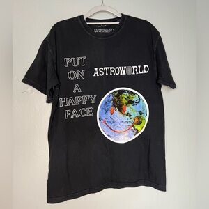 ASTROWORLD HAPPY FACE SHIRT – BLACK